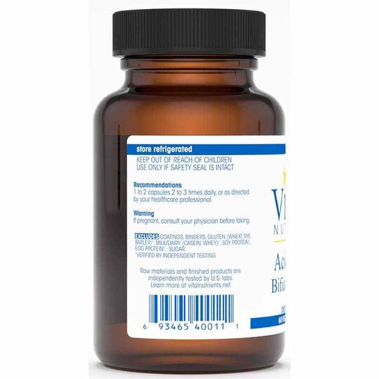 Acidophilus/Bifidobacter/FOS, 60 Veg Capsules, VTN