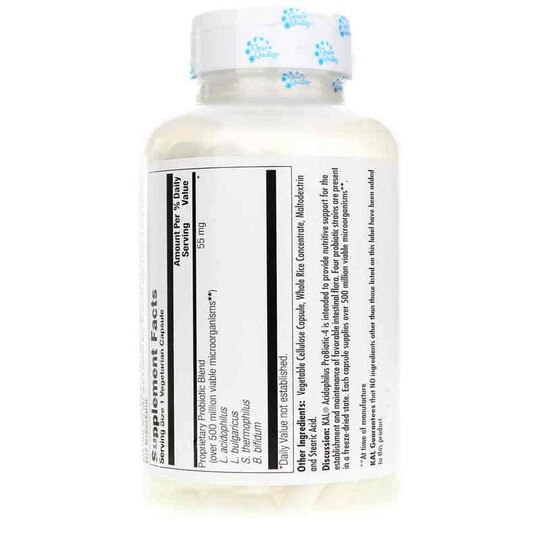 Acidophilus ProBiotic-4, 250 Veg Capsules, KAL