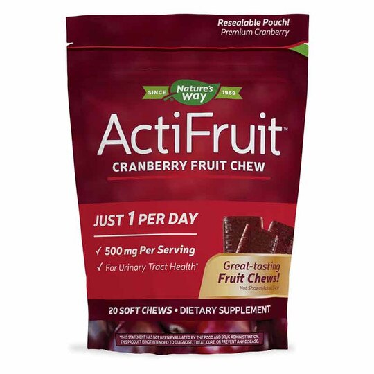 ActiFruit Cranberry Fruit Chew, 20 Soft Chews, NWA