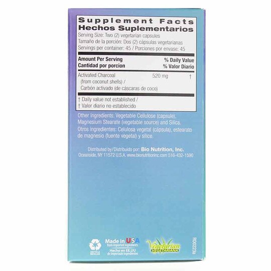 Activated Charcoal, 90 Veg Capsules, BNU