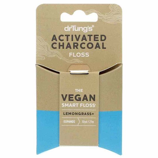 Activated Charcoal Floss Vegan, 30 Yards, DRT