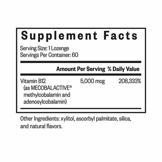 Methyl B12 5000 Lozenge, 60 Lozenges, SKH