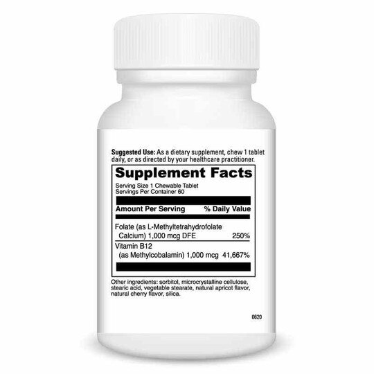 Active Folate B12 Chewable, 60 Chewable Tablets, DL