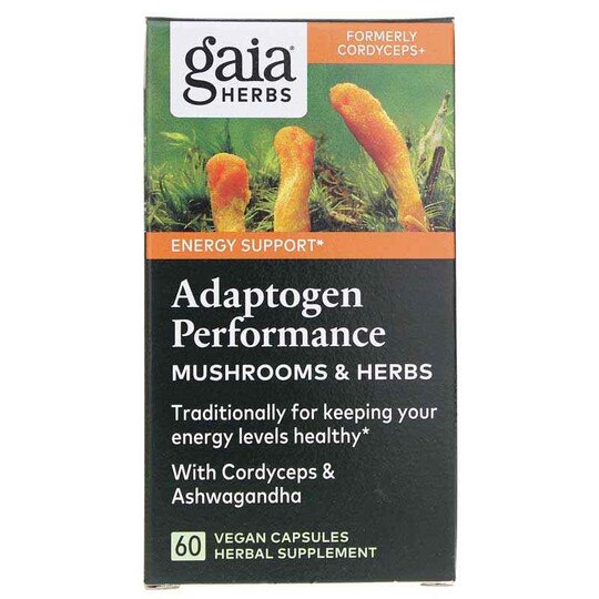 Adaptogen Performance Mushrooms & Herbs, 60 Vegan Capsules, GH