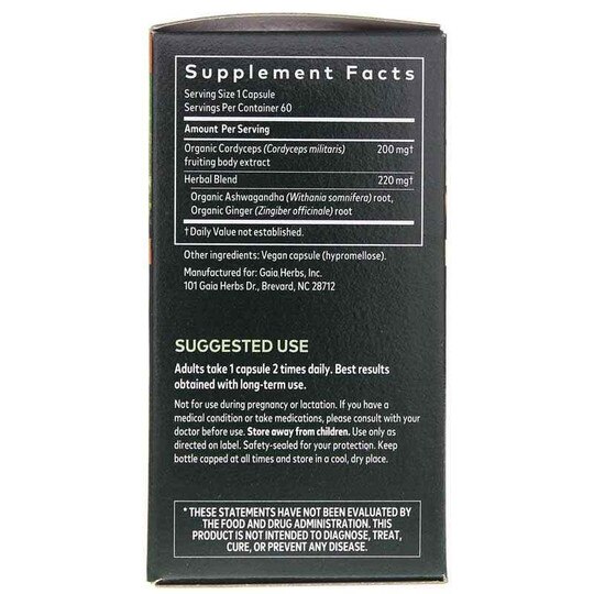Adaptogen Performance Mushrooms & Herbs, 60 Vegan Capsules, GH