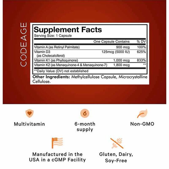 ADK Vitamins, 180 Capsules, CDE