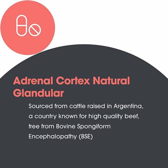 Adrenal Cortex Natural Glandular, 100 Veg Capsules, ARG
