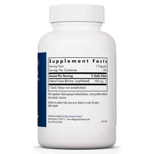 Adrenal Natural Glandular, 150 Veg Capsules, ARG