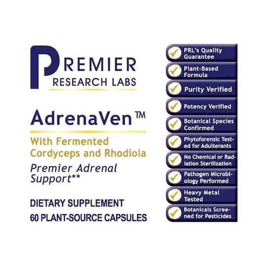 AdrenaVen Adrenal Support, 60 Veg Capsules, PRL
