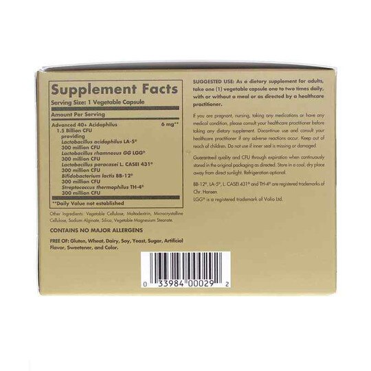 Advanced 40+ Acidophilus, 120 Veg Capsules, SLG