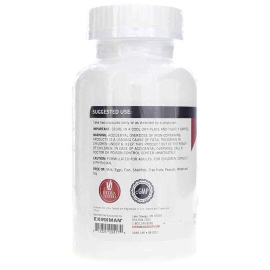 Advanced Adult Multi-Vitamin/Mineral with 5-MTHF, 180 C, KRK