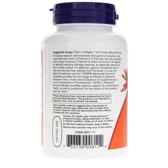 Advanced Gamma E Complex, 120 Softgels, NOW