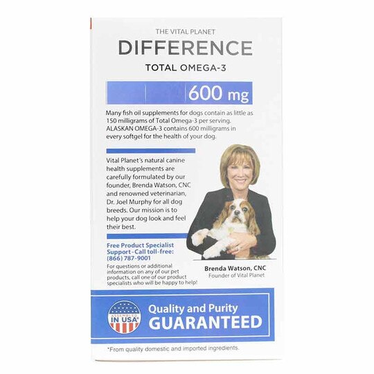 Alaskan Omega-3 for Dogs Softgels, 60 Softgels, VTP