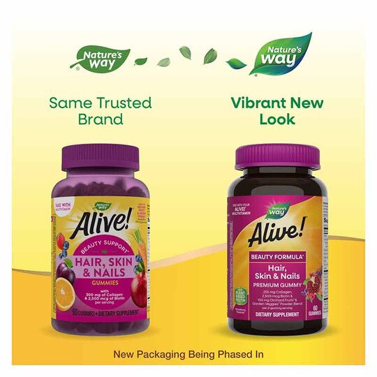 Alive Hair, Skin & Nails Gummies, Natures Way Alive Hair, Skin & Nails Gummies, Natures Way
