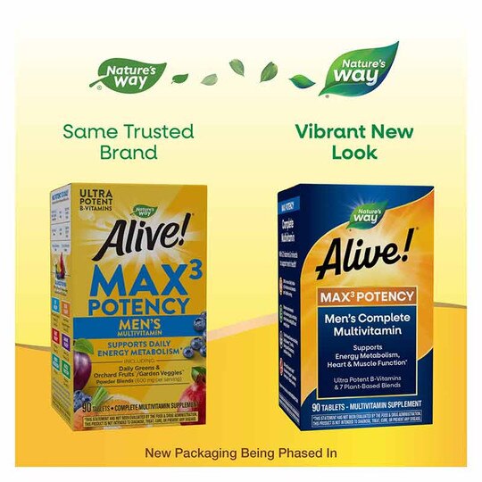 Alive Max3 Daily Men's Energizer Multi, 90 Tablets, NWA