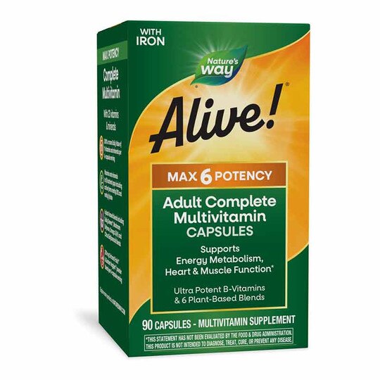 Alive Max6 Daily Multi-Vitamin, 90 Veg Capsules, NWA