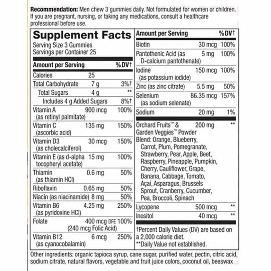 Alive Men's Gummy Vitamins, 75 Gummies, NWA