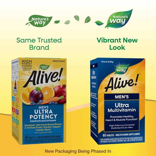 Alive Once Daily Men's Ultra Potency Multi, 60 Tablets, NWA