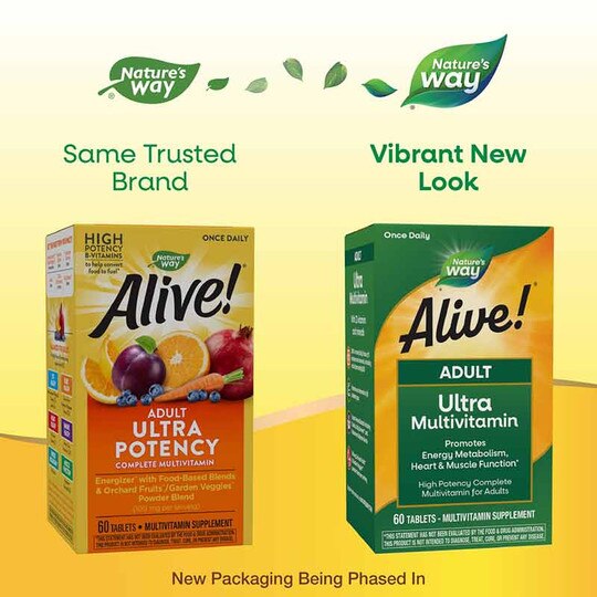 Alive Once Daily Multi-Vitamin Ultra Potency, 60 Tablet, NWA