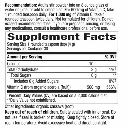 Alive Vitamin C Powder, 120 Grams, NWA