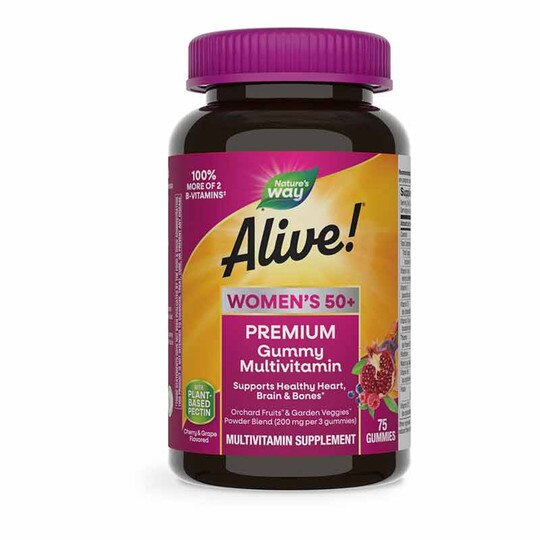 Alive Women's 50+ Gummy Vitamins, 75 Gummies, NWA