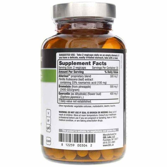 Allerfin with Allerinol Quercetin and Bromelain, QOL
