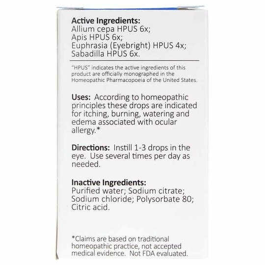 Allergy Desensitization Homeopathic Eye Drops, .33 Oz, NTO