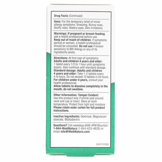 Allergy Relief Tablets, 100 Tablets, BHI