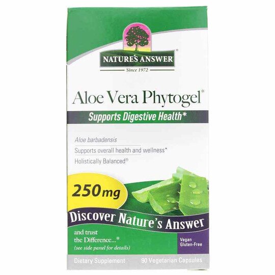Aloe Vera Phytogel, 90 Veg Capsules, NAN