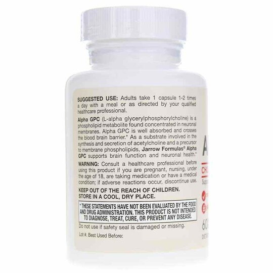 Alpha GPC 300 Mg, 60 Veg Capsules, JRF