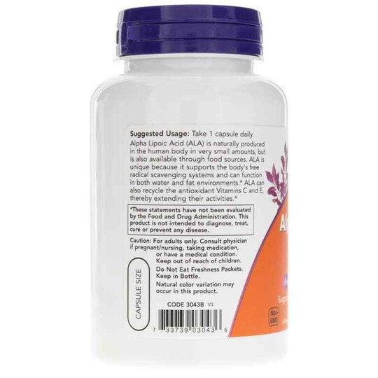 Alpha Lipoic Acid 250 Mg, 120 Veg Capsules, NOW