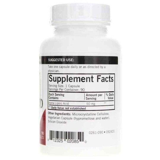 Alpha Lipoic Acid 50 Mg, 90 Capsules, KRK