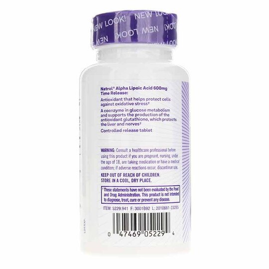 Alpha Lipoic Acid Time Release 600 Mg