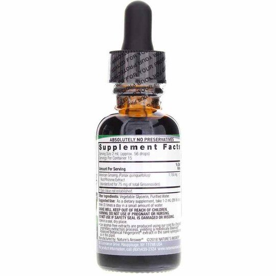 American Ginseng Alcohol-Free, 1 Oz, NAN