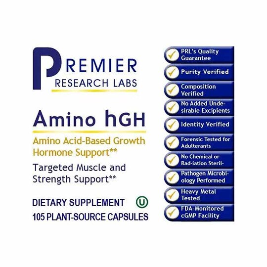 Amino hGH Growth Hormone Support, 105 Capsules, PRL