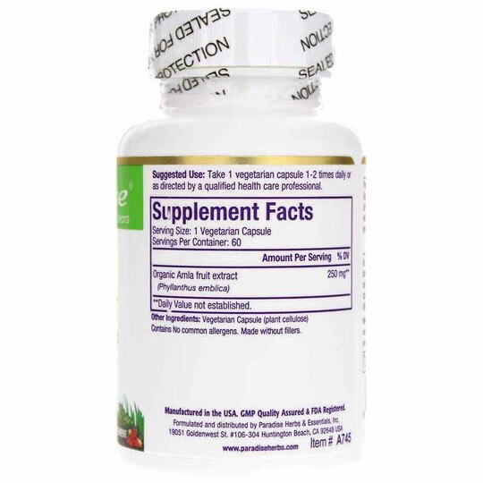 Amla, 60 Veg Capsules, PHE