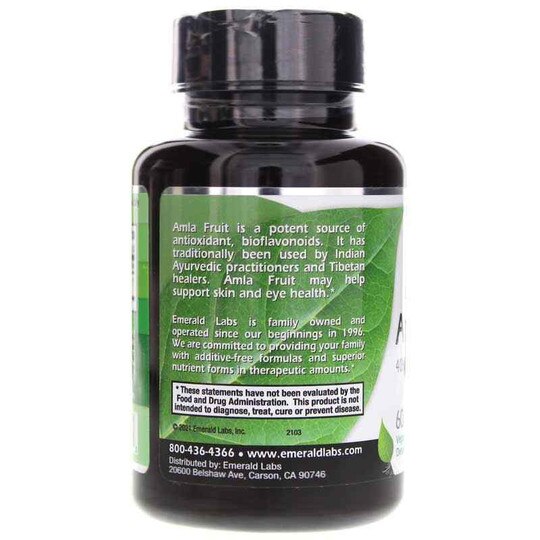 Amla Fruit Extract, 60 Veg Capsules, EMD