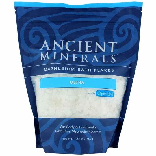 Ancient Minerals Magnesium Bath Flakes Ultra w/MSM, 1.6, ENV