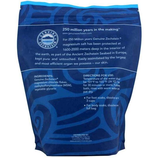 Ancient Minerals Magnesium Bath Flakes Ultra w/MSM, 1.6, ENV