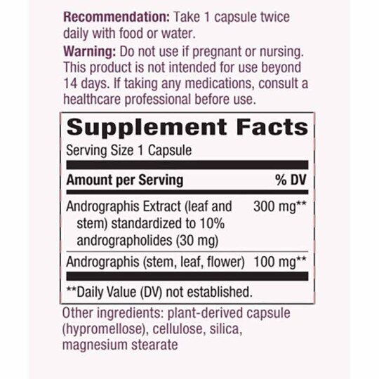 Andrographis Extract, 60 Veg Capsules, NWA
