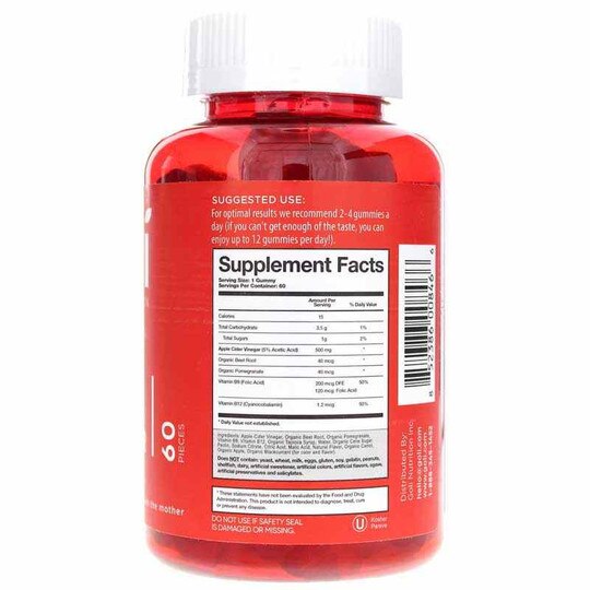 Apple Cider Vinegar Gummies, 60 Gummies, GNI