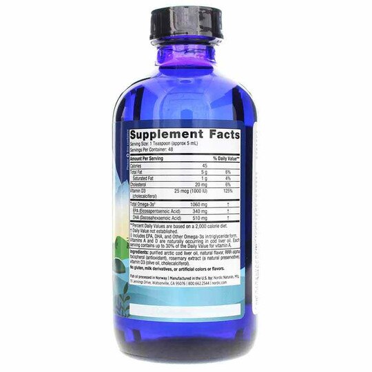 Arctic-D Cod Liver Oil Lemon, 8 Oz, NRN
