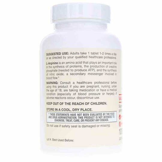 Arginine 1000 Mg, 100 Tablets, JRF