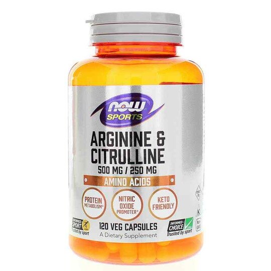 Arginine & Citrulline, 120 Veg Capsules, NOW