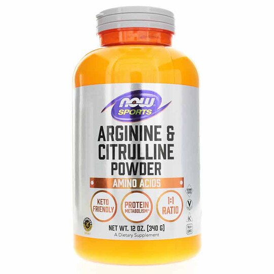 Arginine & Citrulline Powder, 12 Oz, NOW