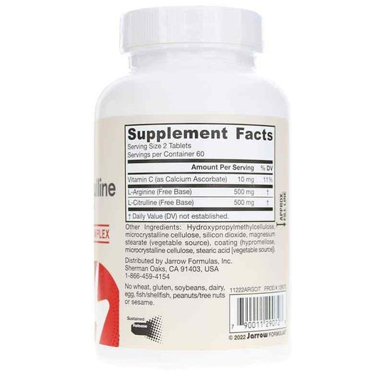 Arginine Citrulline Sustain, 120 Tablets, JRF
