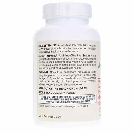 Arginine Citrulline Sustain, 120 Tablets, JRF