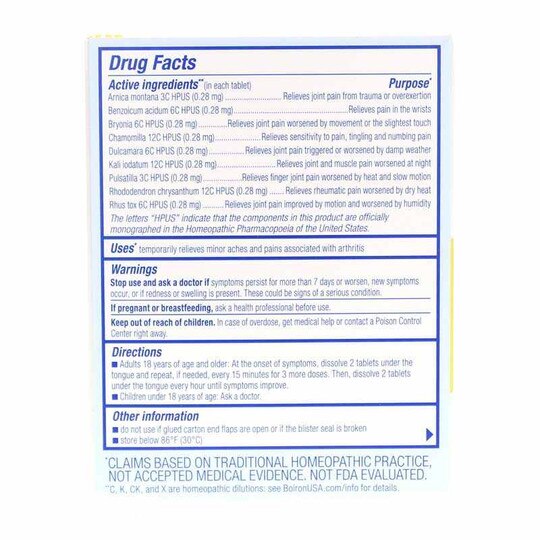 Arnicare Arthritis Tablets, 60 Tablets, BOR