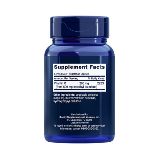 Ascorbyl Palmitate 500 Mg, 100 Veg Capsules, LFE