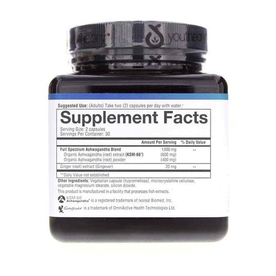 Ashwagandha, 1000 Mg, 60 Veg Capsules, YTY